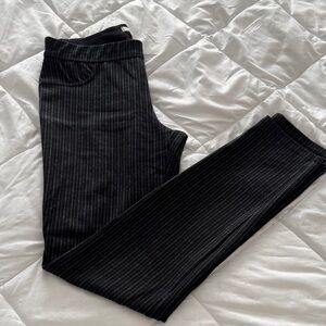 Max Studio Black Pinstripe pull on Pants